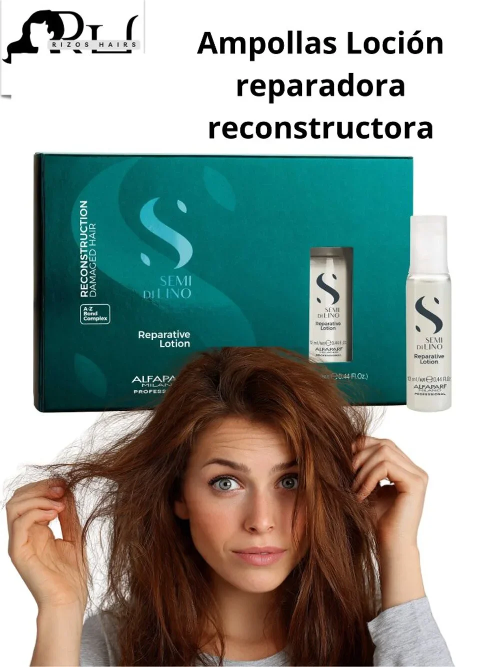 Ampolla Loción reparadora reconstructora para cabello dañado